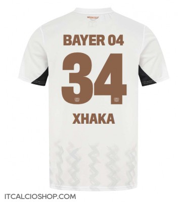 Bayer Leverkusen Granit Xhaka #34 Seconda Maglia 2024-25 Manica Corta